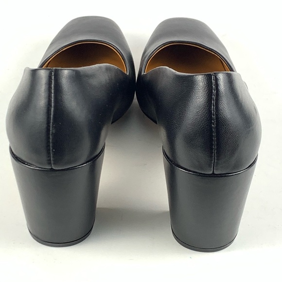 H by Halston Whitney Black Leather Heels - Picture 5 of 9